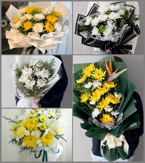 山东莱芜莱城区茶业口镇南腰关村白事花束代送